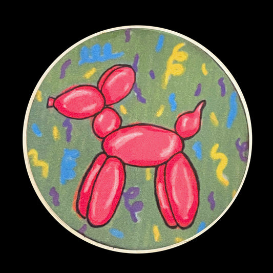 Pretty PinK Balloon Dog SticKer