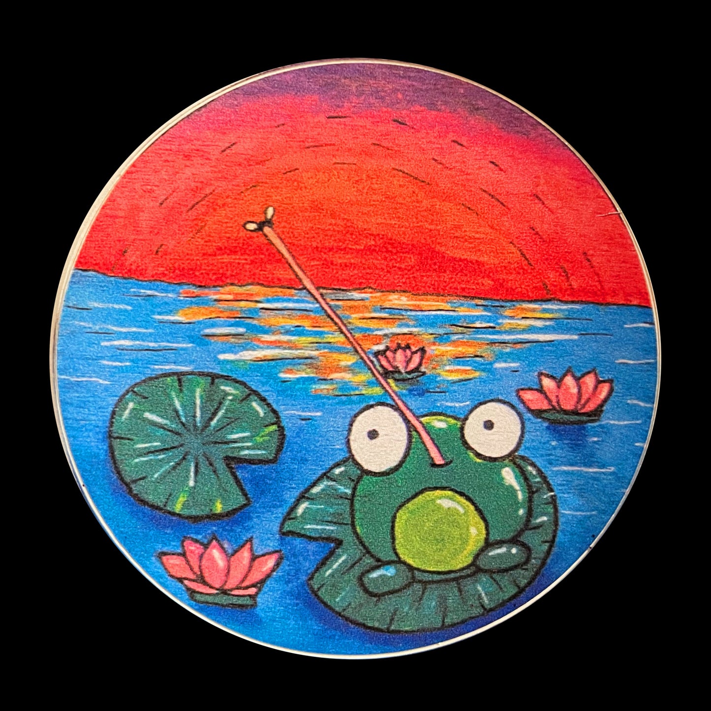 Sunset Frog SticKer